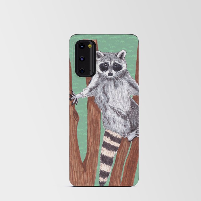 Yo ! Raccoon on the Tree Drawings Edition 1 Android Card Case