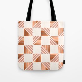 Abstract Shape Pattern 6 in Terracotta Shades Tote Bag