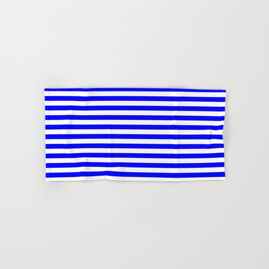 Horizontal Stripes (Blue/White) Hand & Bath Towel