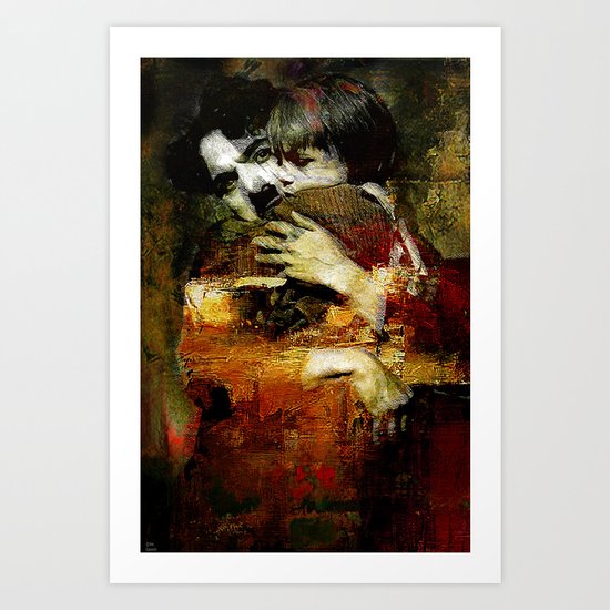 Charlie and the kid Art Print