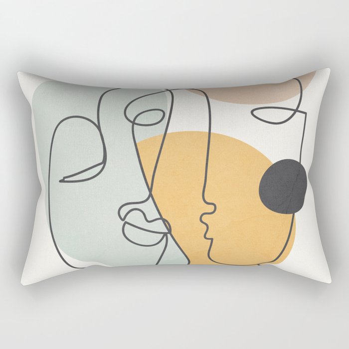 Abstract Faces 30 Rectangular Pillow