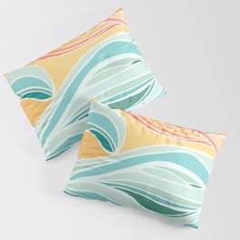 Sea and Sky Abstract Landscape Pillow Sham