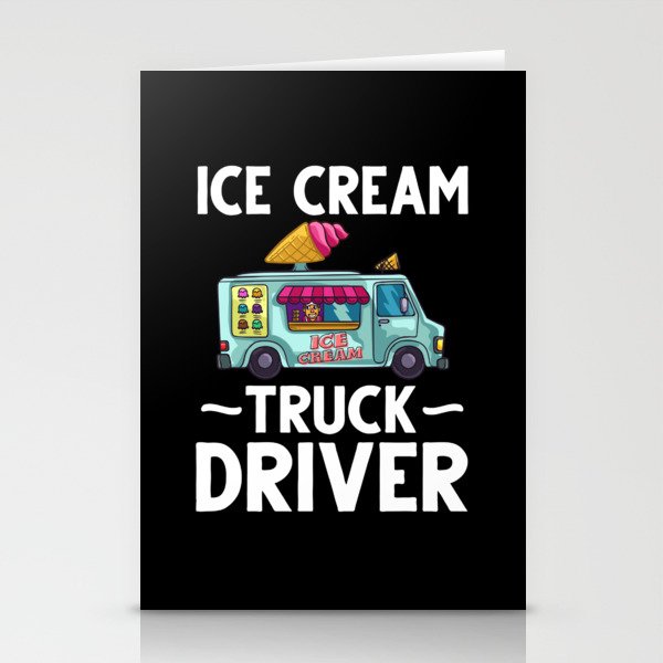 Ice Cream Truck Driver Ice Cream Van Man Stationery Cards