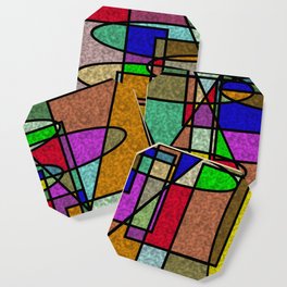 Abstract Stained Glass Coaster
