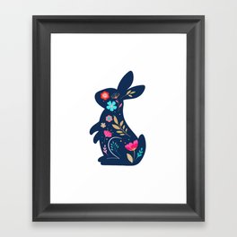 Cute Bunny Rabbit Framed Art Print