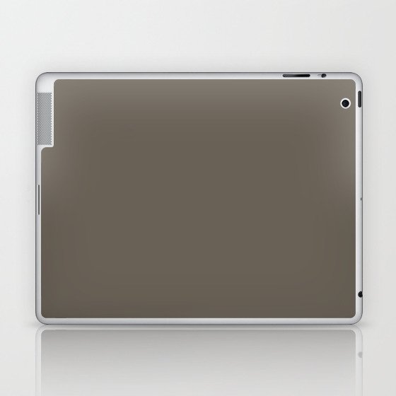 Dark Brown Solid Color Pairs Pantone Bungee Cord 18-0513 TCX - Shades of Orange Hues Laptop & iPad Skin