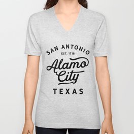 San Antonio Alamo City Texas Historic USA 1718 Pride  V Neck T Shirt