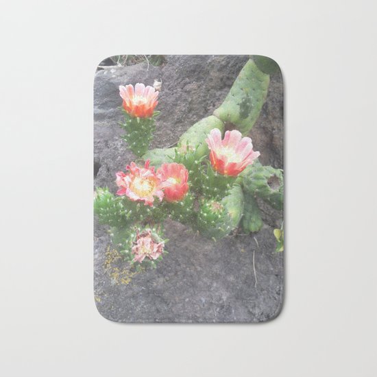 A cactus in its bloom Bath Mat