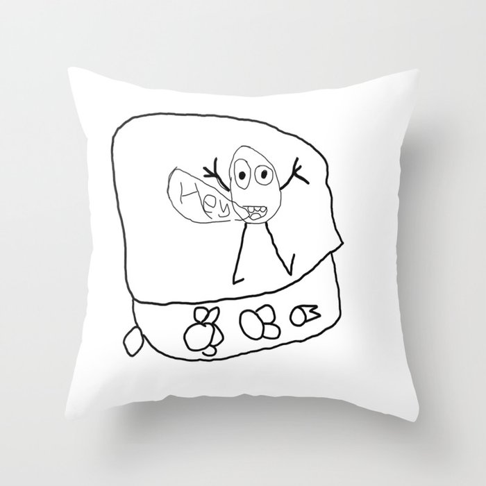 Griff Dawg Alien Throw Pillow
