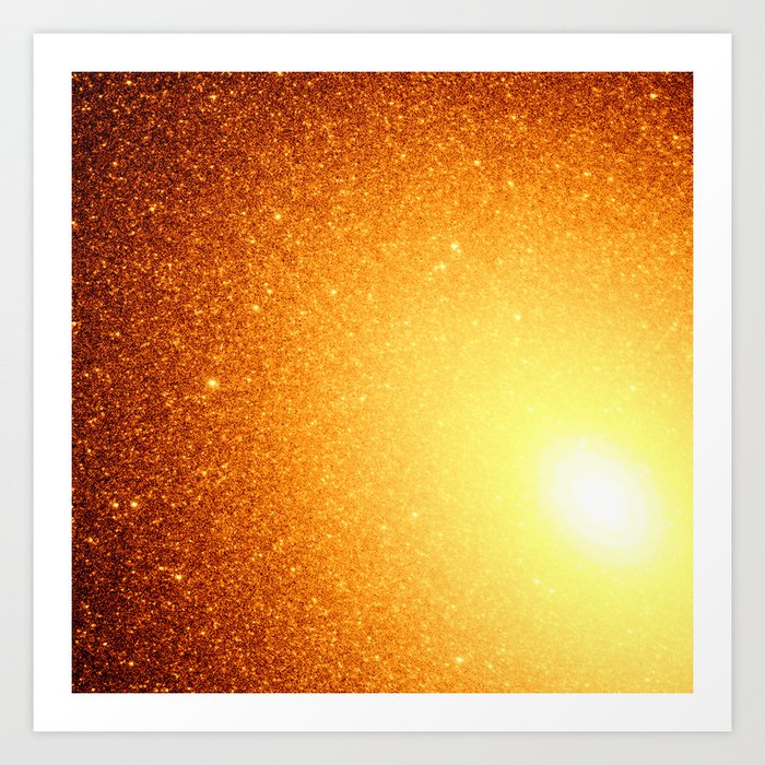 Golden Sun Stars Art Print