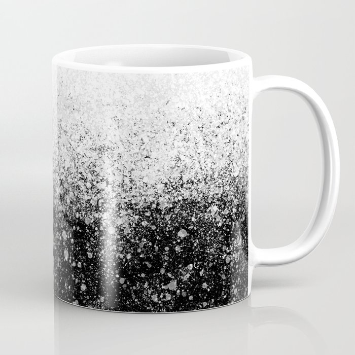 fading paint drops - black and white - spray painted color splash Coffee Mug