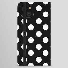Polka Dot (White & Black Pattern) iPhone Wallet Case