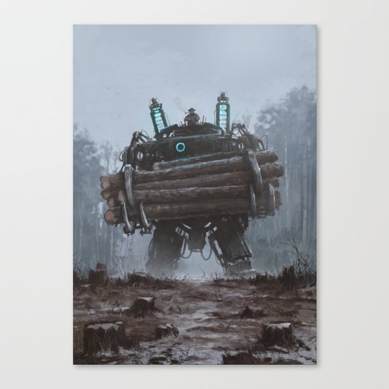 1920 - the destroyer of nature Canvas Print