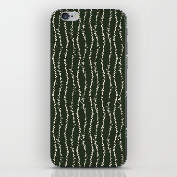 Wavy stripes. Natural floral ornament  iPhone Skin