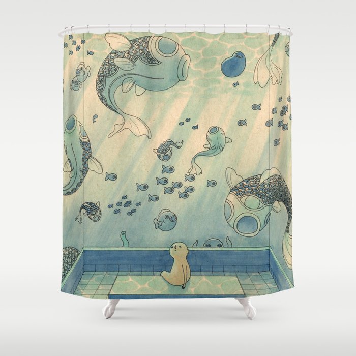 Blue Hours Shower Curtain