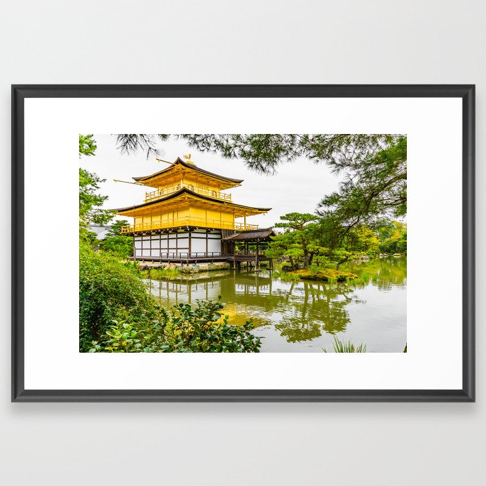 Kinkaku-ji, the golden pavilion, Kyoto Framed Art Print