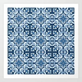 Portuguese Tiles - Classic Blue Art Print