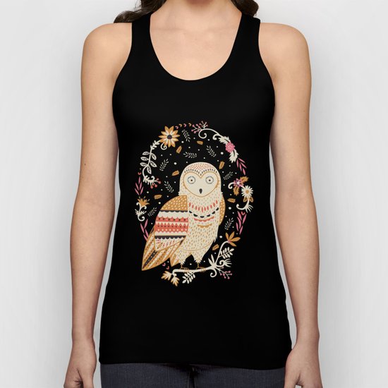 Snowy Owl Unisex Tank Top