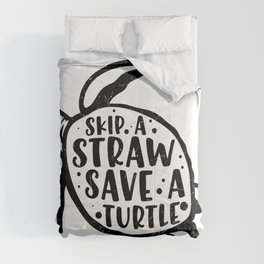 Skip A Straw Save A Turtle Comforter