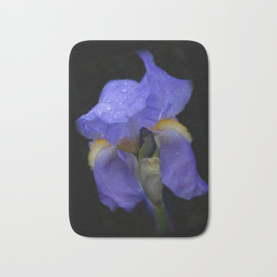 the colors of summer - blue iris Bath Mat