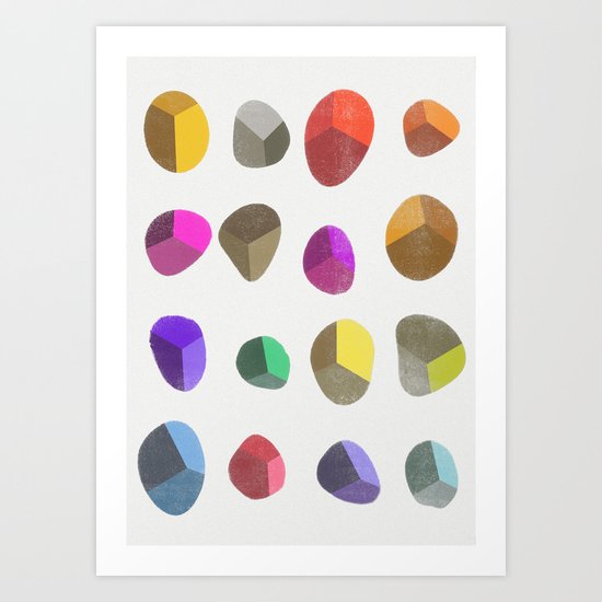 Painted Pebbles 2 Art Print
