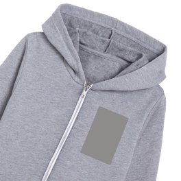 Medium Grey Solid Color Accent Shade Matches Sherwin Williams Gray Shingle SW 7670 Kids Zip Hoodie