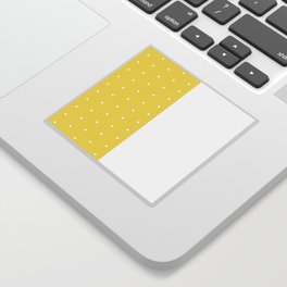 White Polka Dots Lace Vertical Split on Sunshine Yellow Sticker