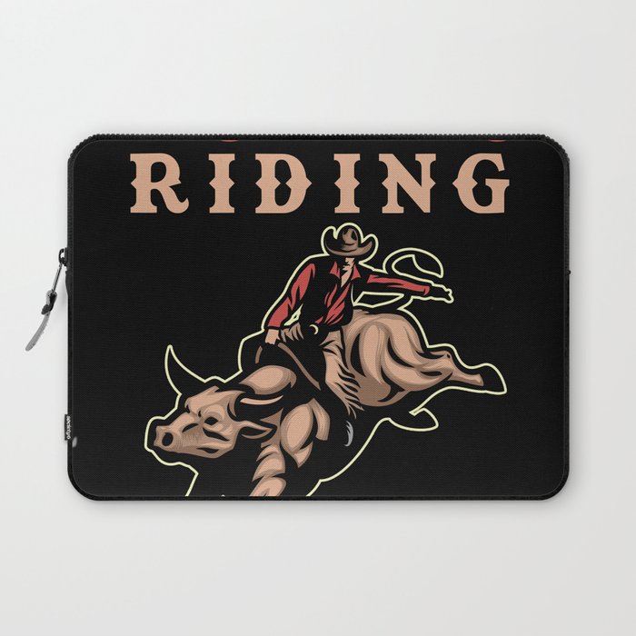 Rodeo Bull Riding Laptop Sleeve