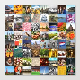 Typical Netherlands: collage of history and holland Canvas Print