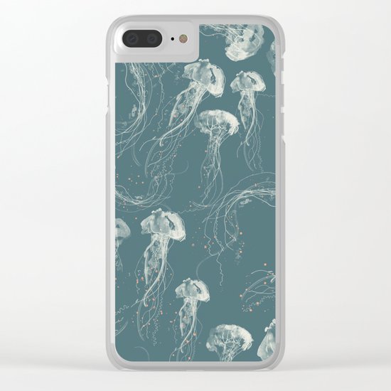 Deep Blue Clear iPhone Case