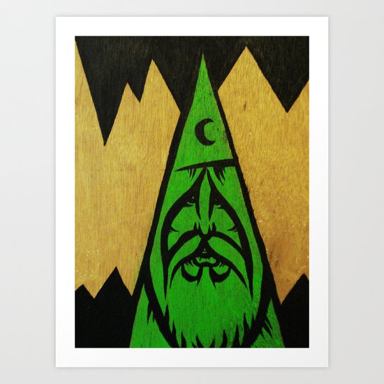 wood wizard Art Print
