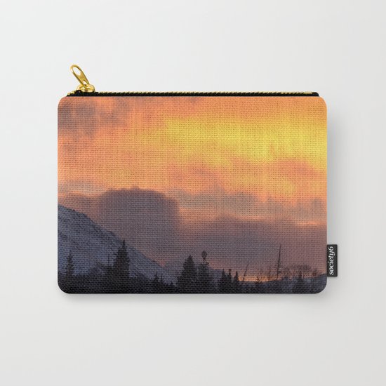 Sunrise Behind Chugach Mts ~ II Carry-All Pouch