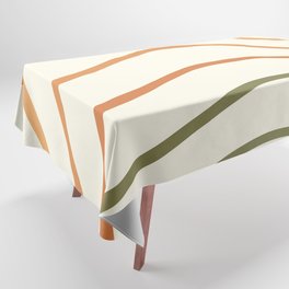Abstract Retro Wavy lines pattern - Retro colors Tablecloth