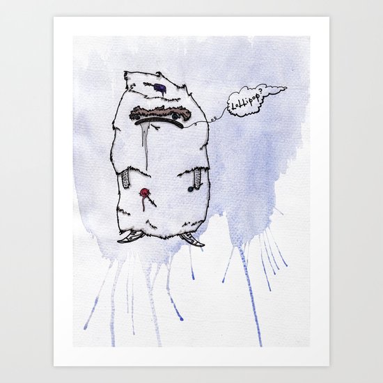 Little Lollipop Monster Art Print