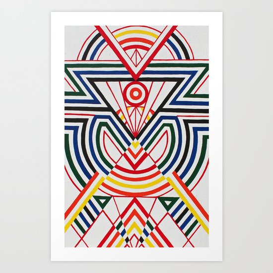 Robot Owl Skeleton Art Print