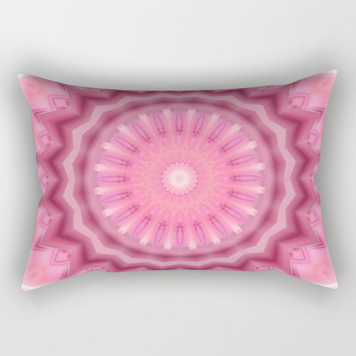 Mandala pink and white no. 2 Rectangular Pillow