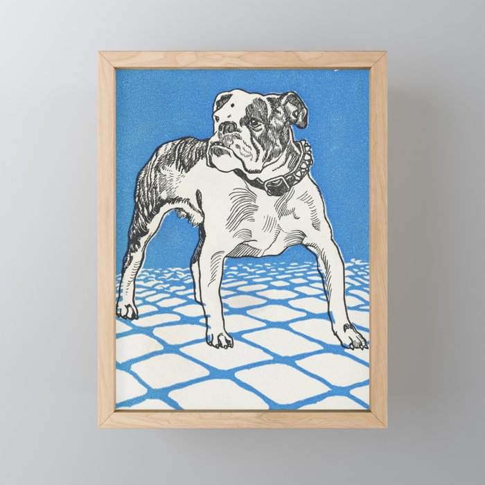 Bulldog (Moriz Jung) Framed Mini Art Print