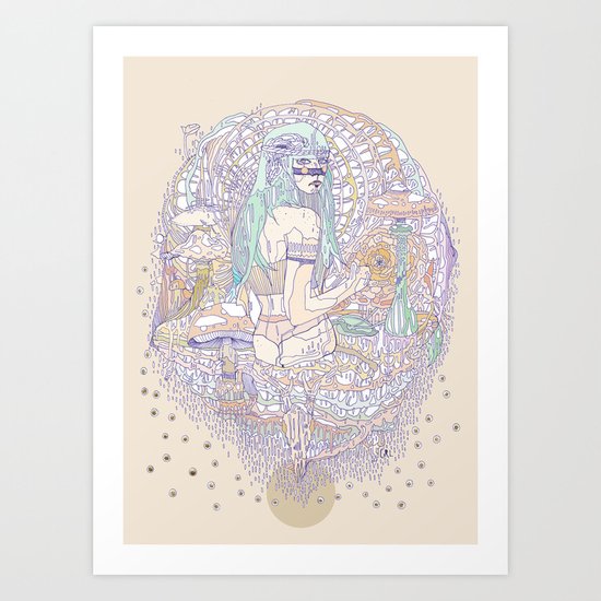 hues in moss Art Print