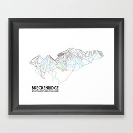 Breckenridge, CO - Minimalist Trail Map Gerahmter Kunstdruck