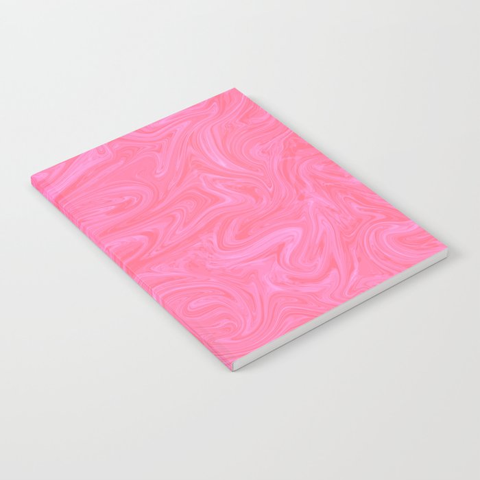 Hot Pink Liquid Marble Notebook