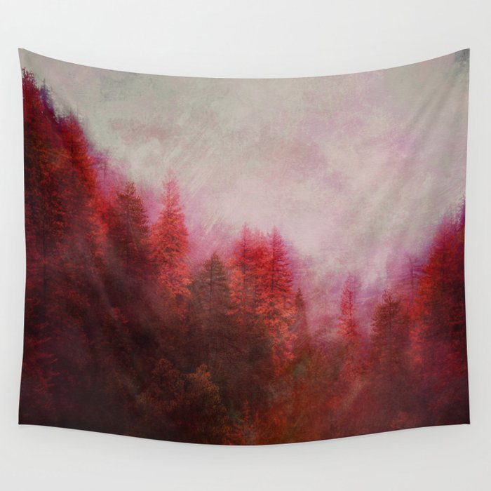 Dreamy Autumn Forest Wall Tapestry