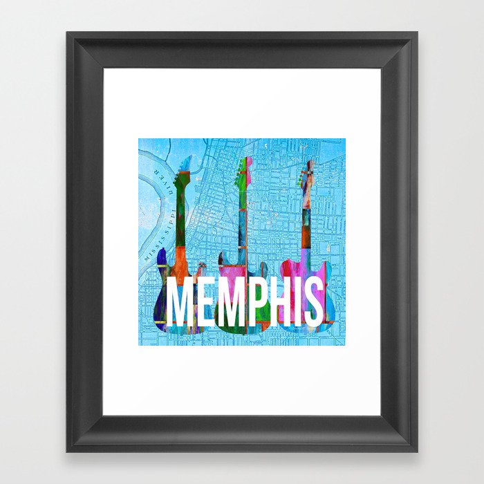 Memphis Music Scene Framed Art Print