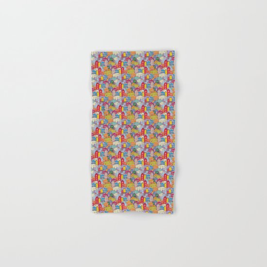 Cityscape Sketch Hand & Bath Towel