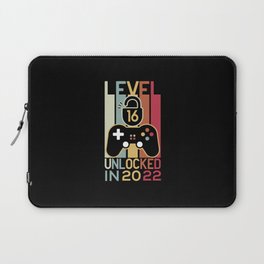 Level 16 unlocked in 2022 gamer 16th birthday gift Laptop Sleeve