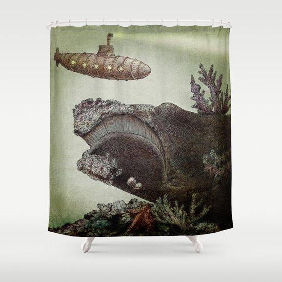 Leviathan (colour option) Shower Curtain