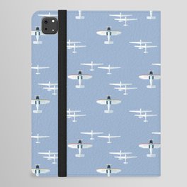 Robin airplanes and gliders fly in the sky. Serene and cute pattern. iPad Folio Case