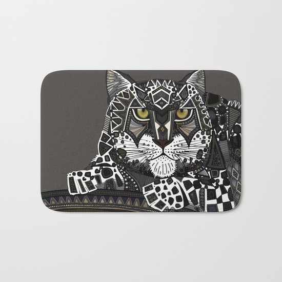 snow leopard lead Bath Mat