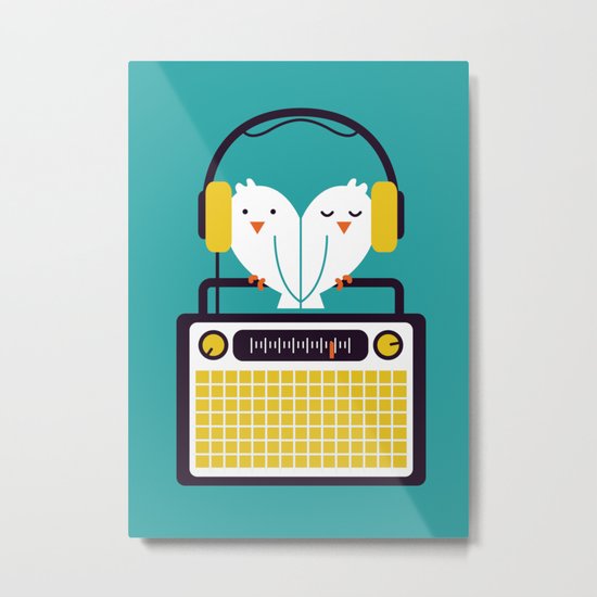Radio Mode Love Metal Print