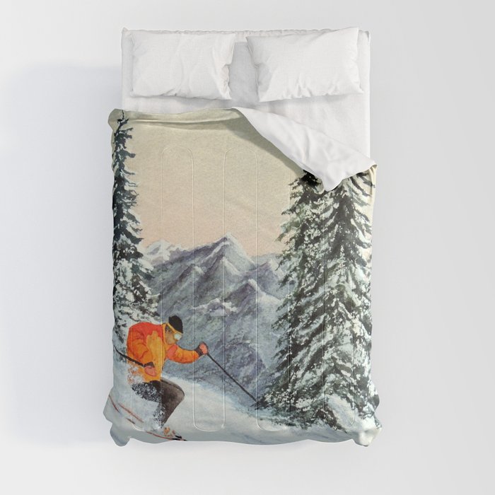 Skiing The Clear Leader Comforter