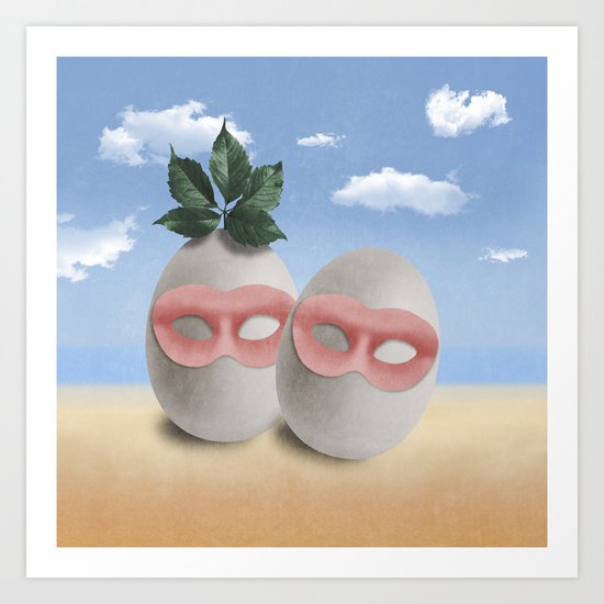 TRIBUTE TO R.M. (surreal abstract) Art Print